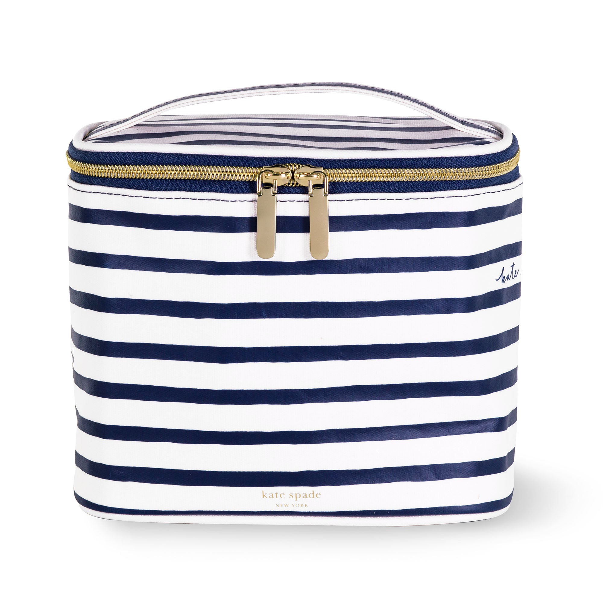 Navy Painted Stripe Lunch Tote by Kate Spade