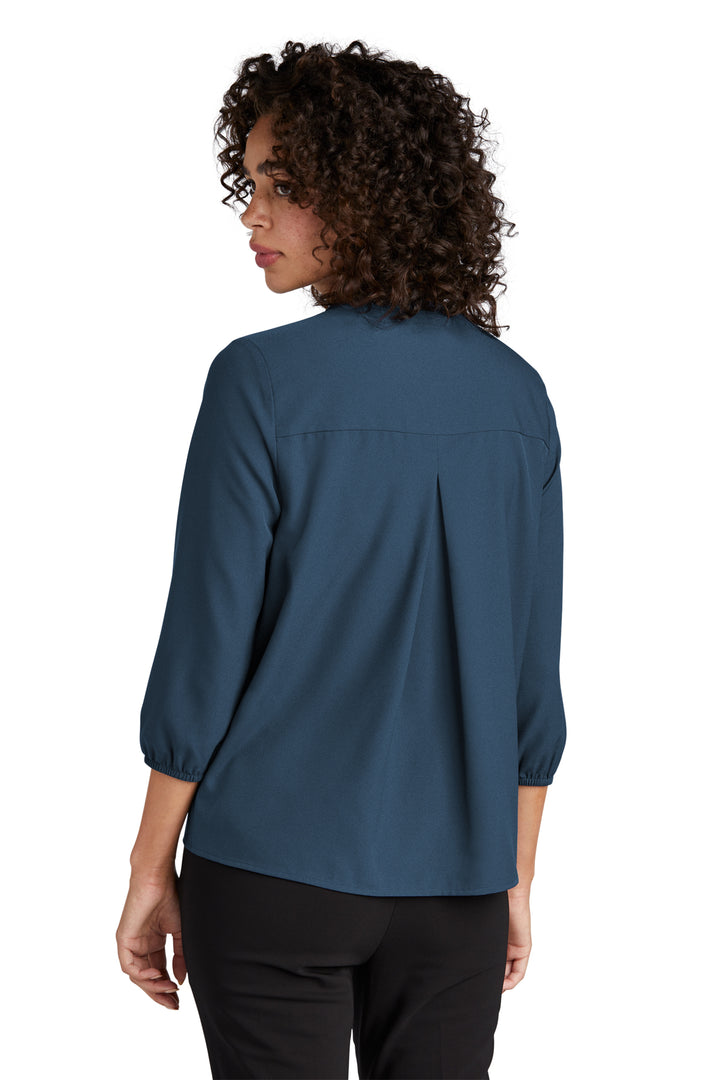 Marissa 3/4 Sleeve Split Neck Blouse - Insignia Blue
