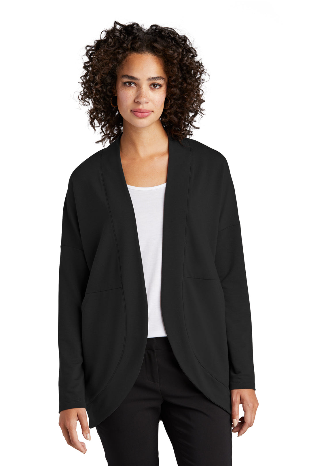 Missie Open-Front Cardigan - Deep Black