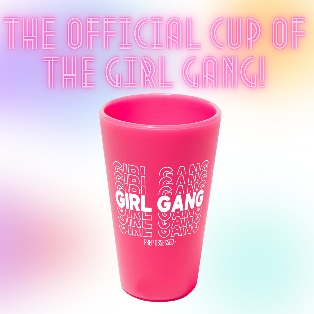 'Girl Gang' 16 oz Silicone Pint Glass