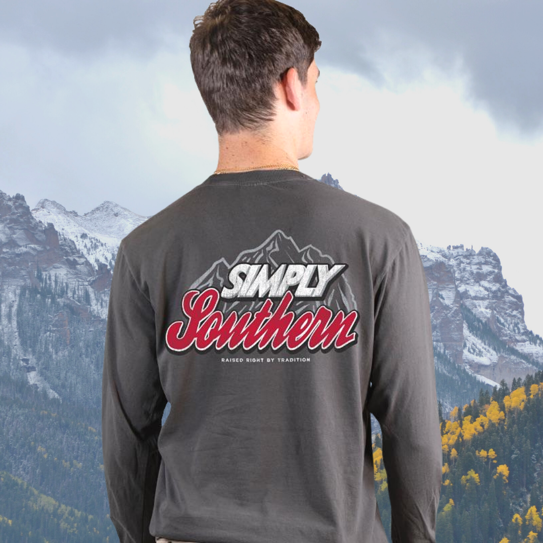 Mountain Logo Long Sleeve Tee by Simply Southern
