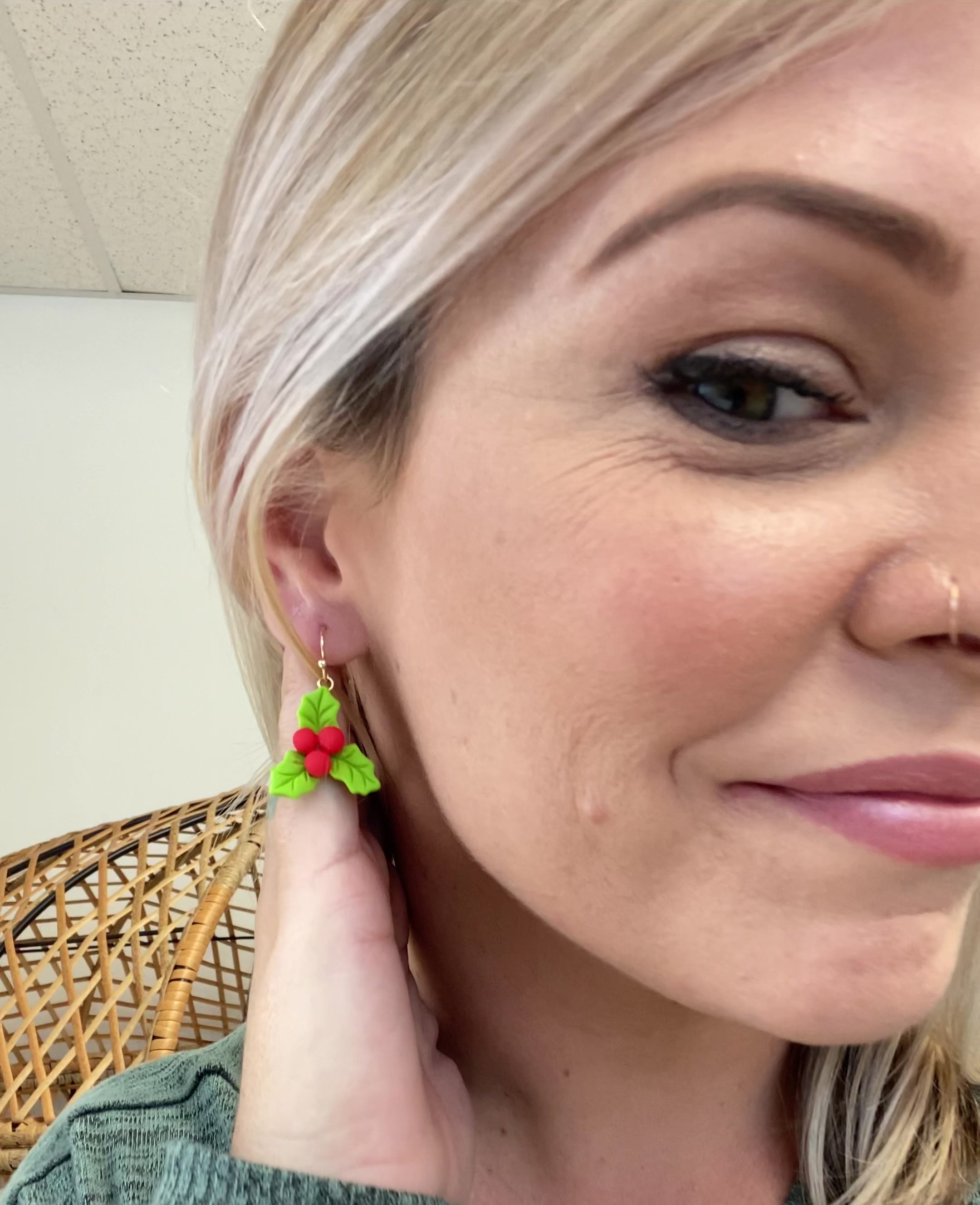 Holly Clay Dangle Earrings