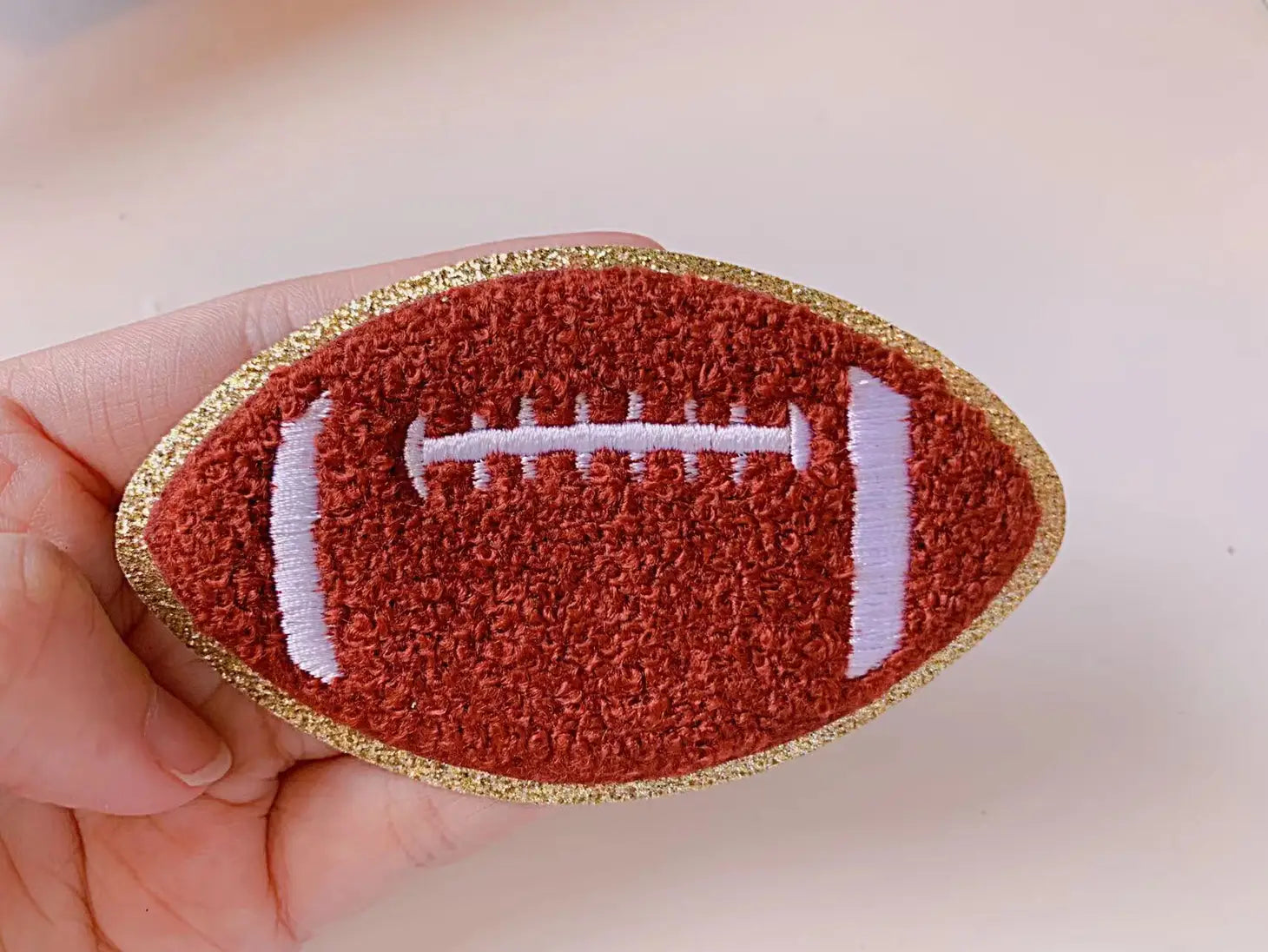 Iron-On Chenille Football Patches