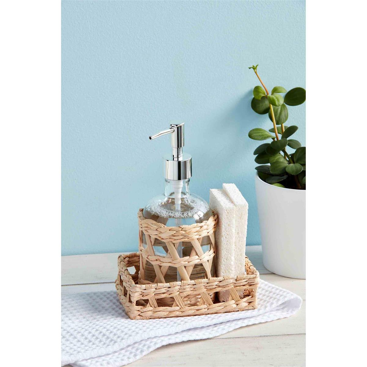 Woven Tray & Soap Pump Set by Mud Pie