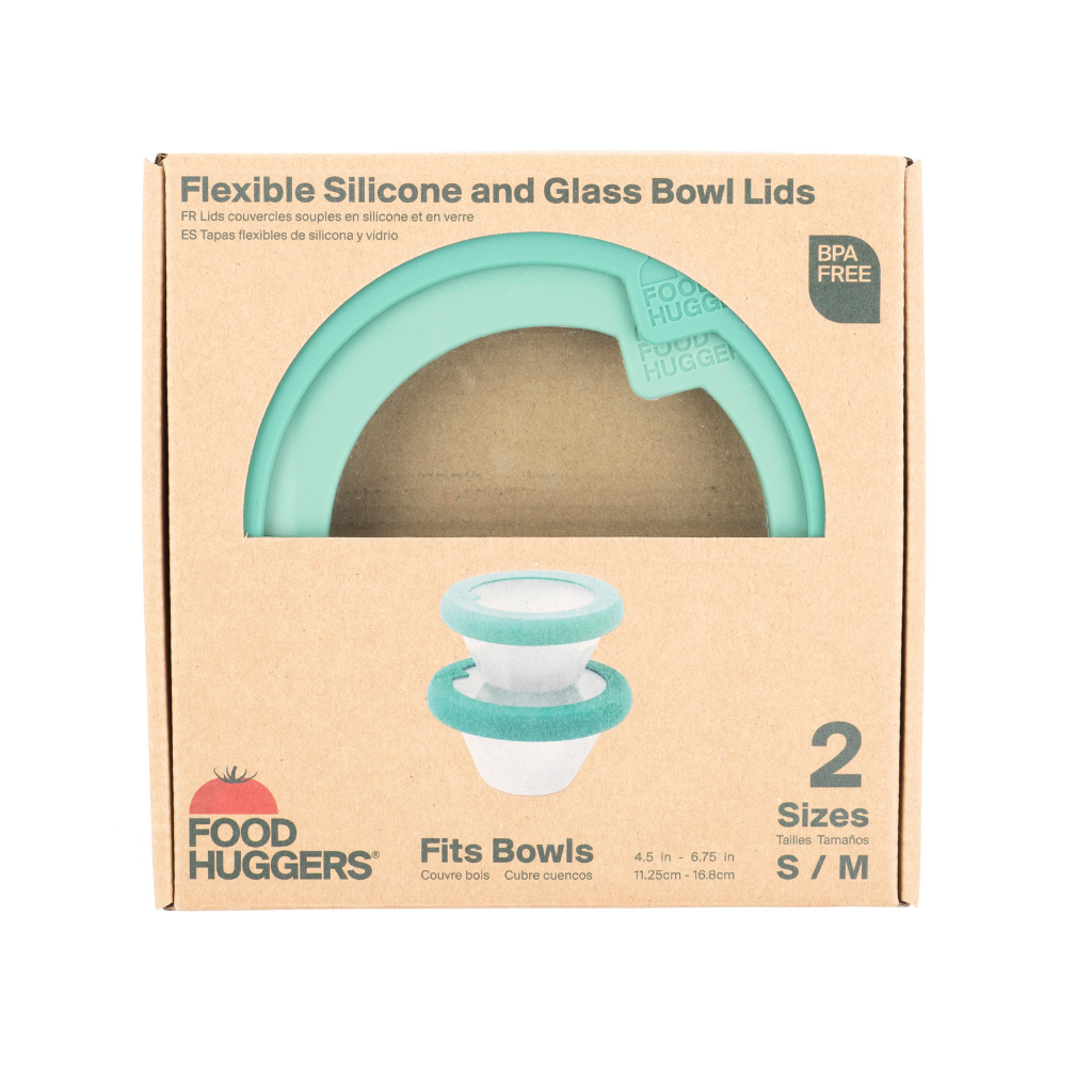 Flexible Silicone Glass Bowl Lid Set of 2 - Gradual Green