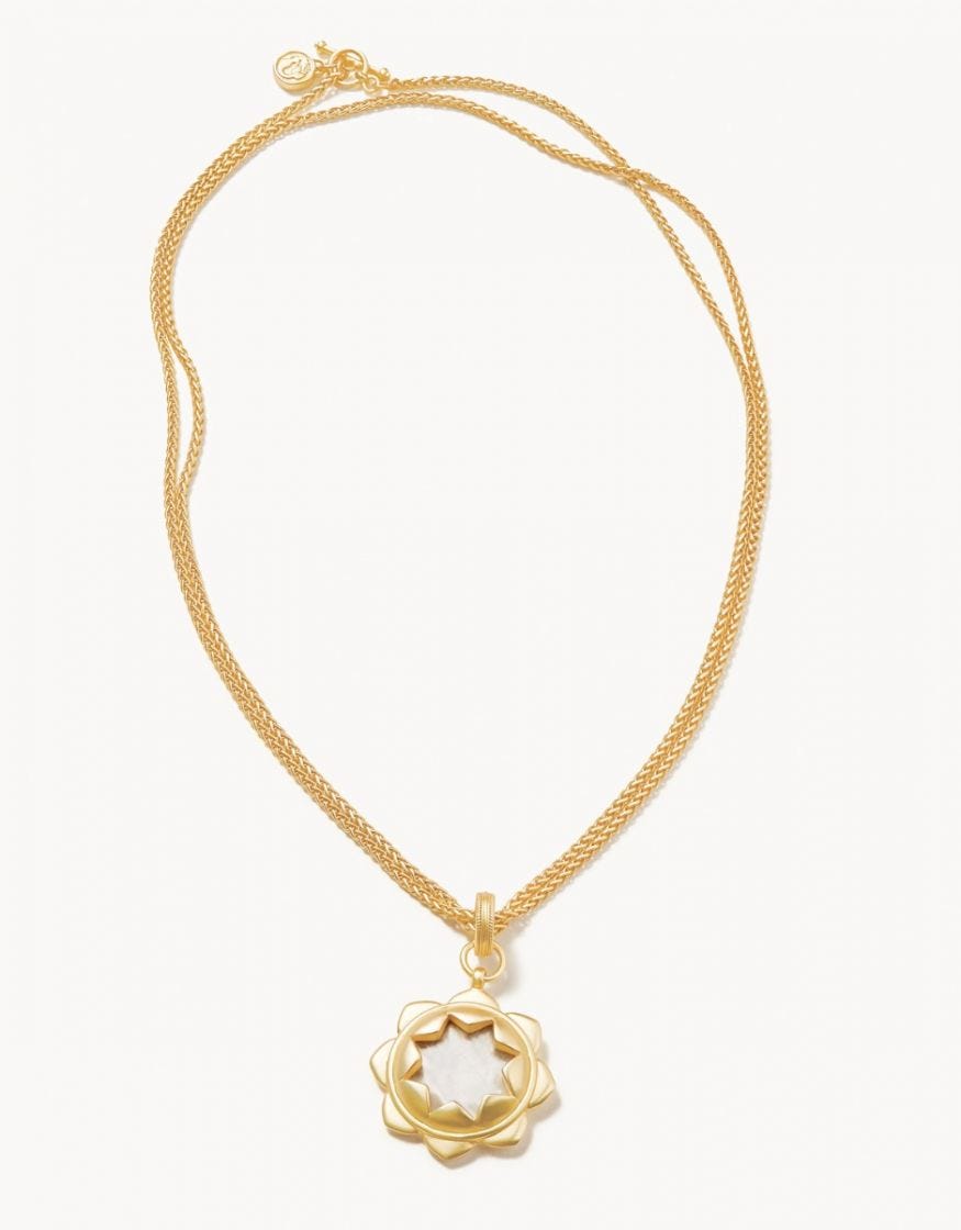 Magnolia Mother Of Pearl Necklace by Spartina - Gold