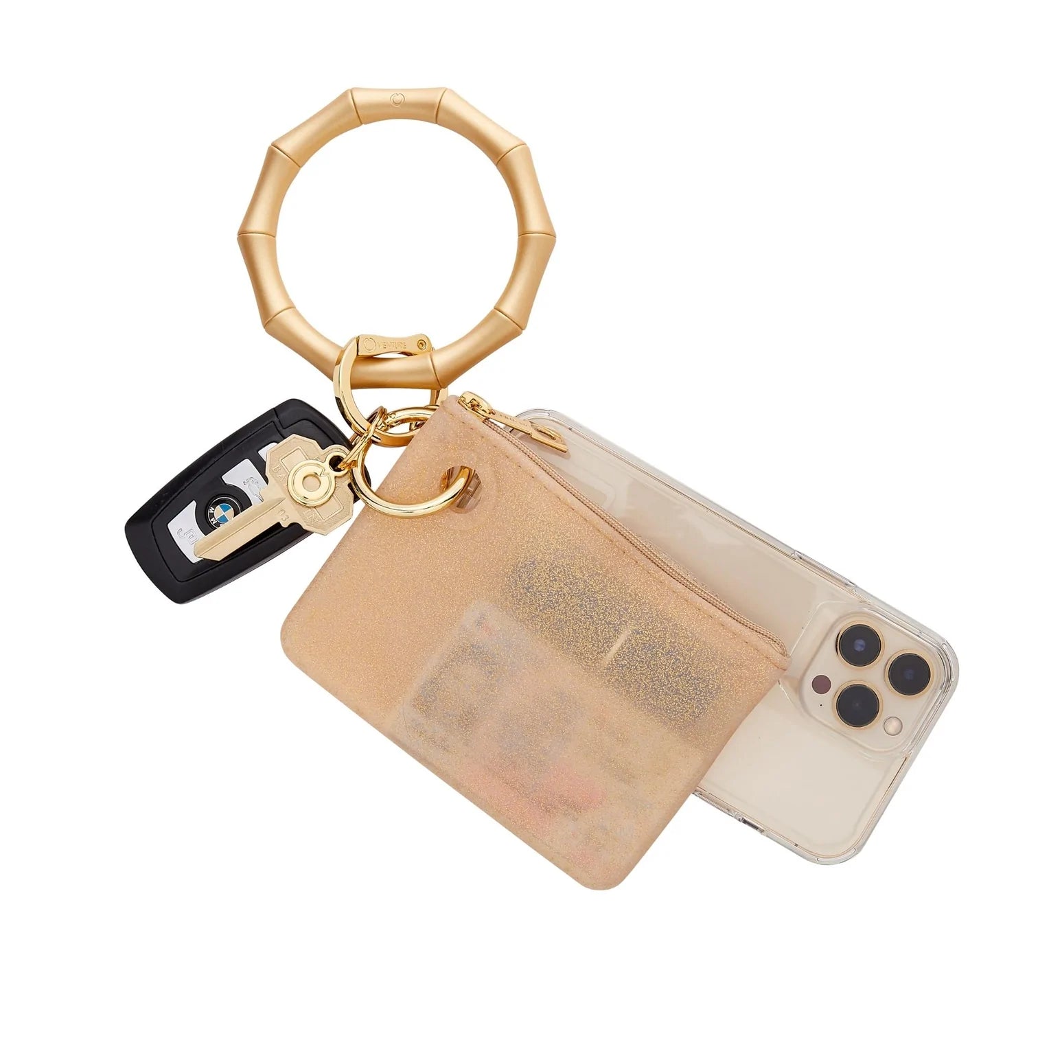 Hook Me Up Hands-Free Key Ring Phone Connector - Gold Rush