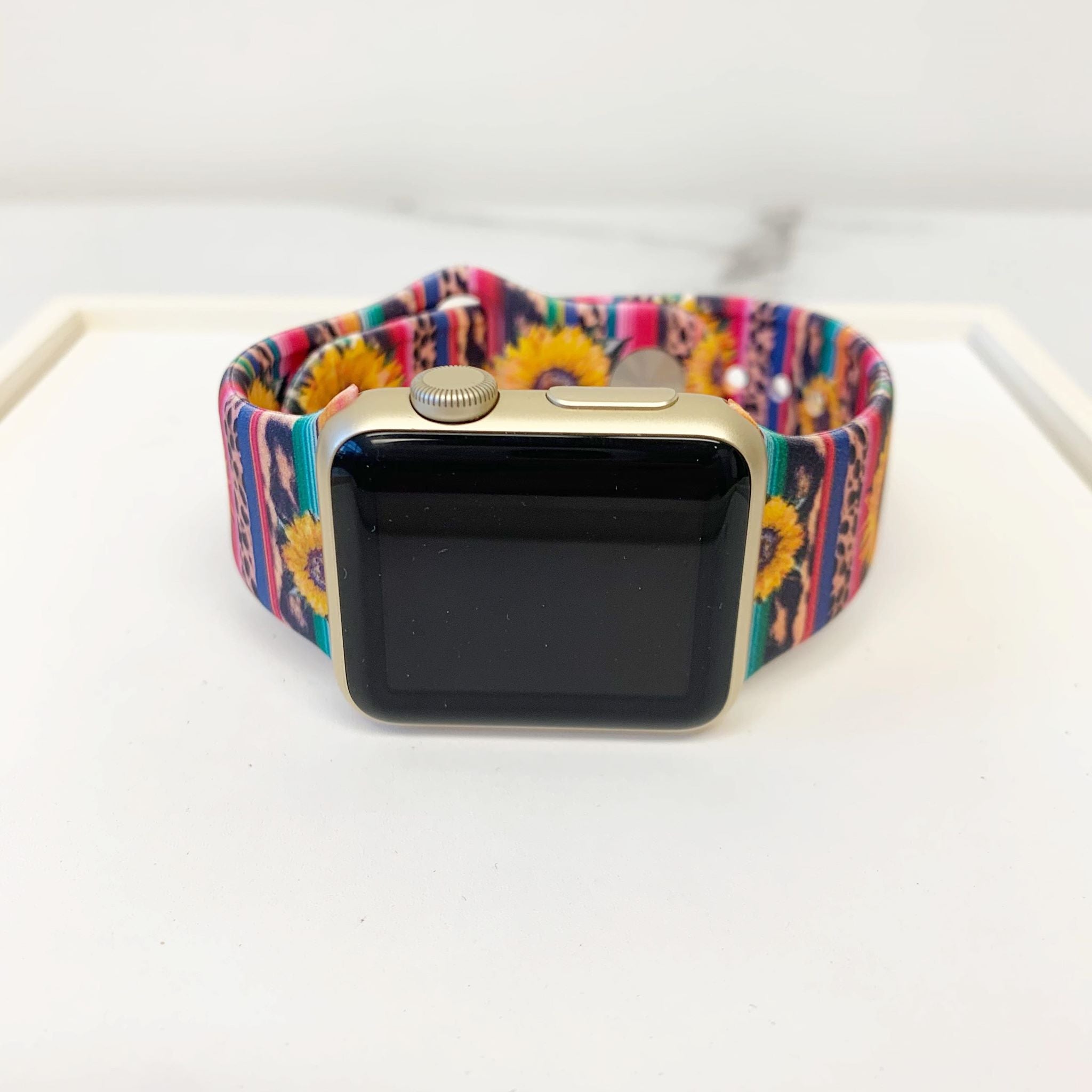 Sunflower Rainbow Silicone Watch Band