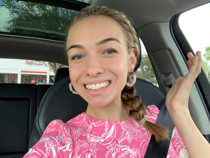 Jody Pearl Cluster Hoop Earrings - Gold