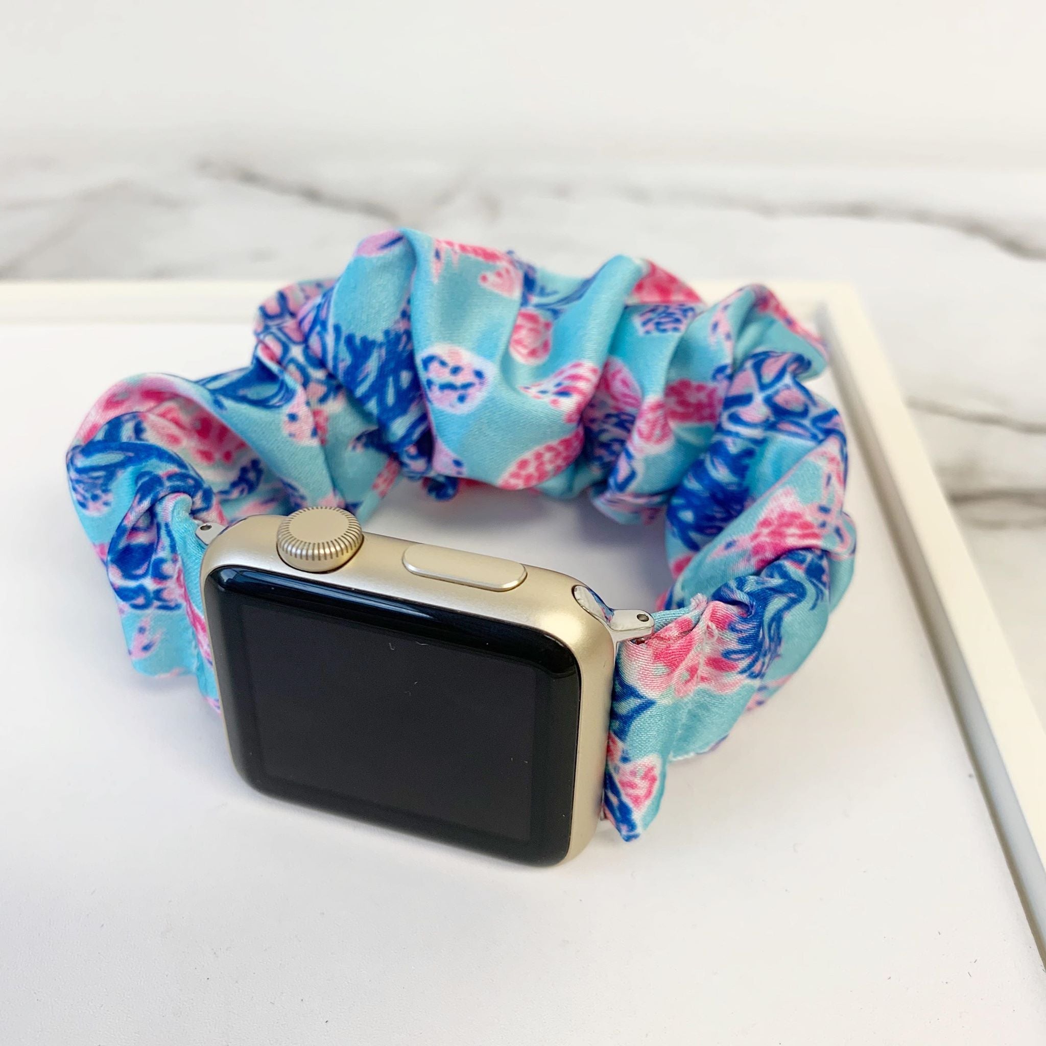 Scrunchie Smart Watch Band - Turtle