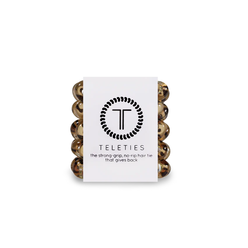 Teleties Hair Tie - Tiny Band Pack of 5 - Leopard
