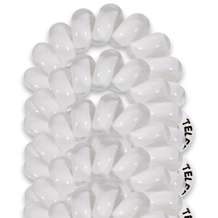 Teleties Hair Tie - Tiny Band Pack of 5 - Coconut White