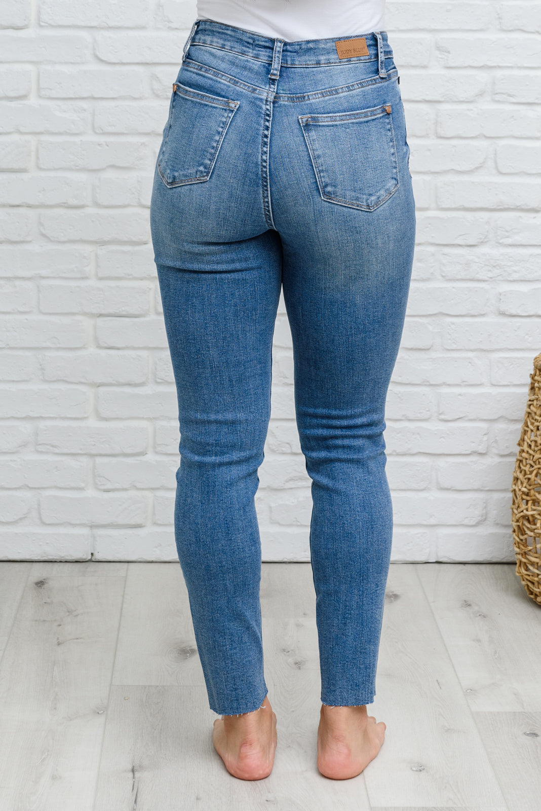 Judy Blue Final Sale: Becca Hi-Waisted Embroidered Pocket Relaxed Jeans by Judy Blue