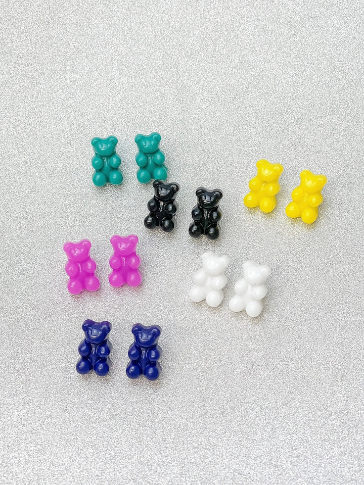 Gummy Bear Stud Earrings - Cobalt
