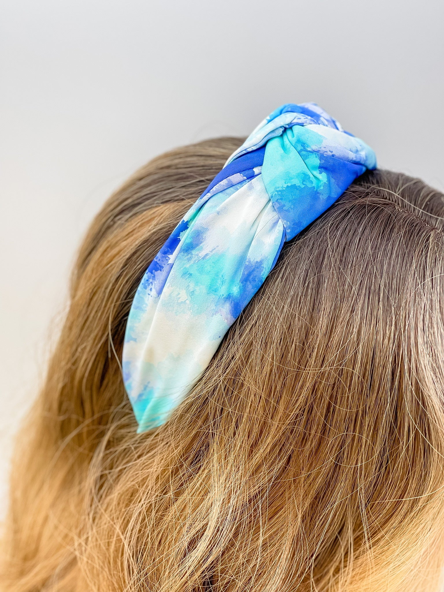 Mod Printed Jersey Top Twist Headband - Blue