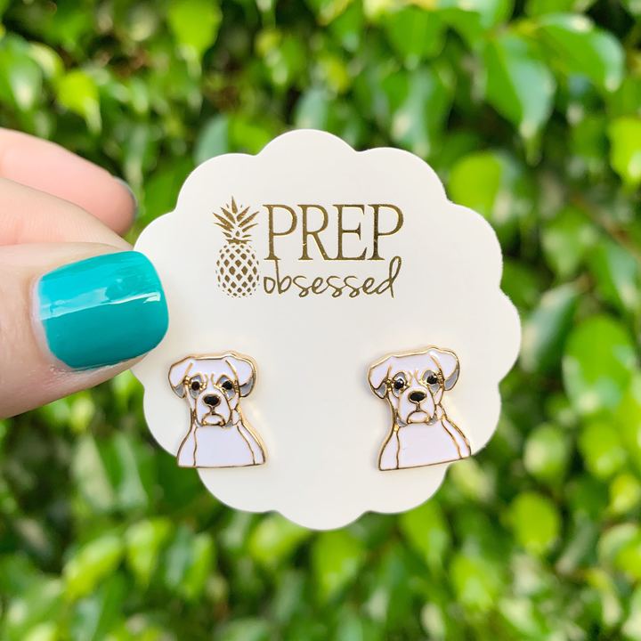 Signature Pet Enamel Studs by Prep Obsessed - Boxer