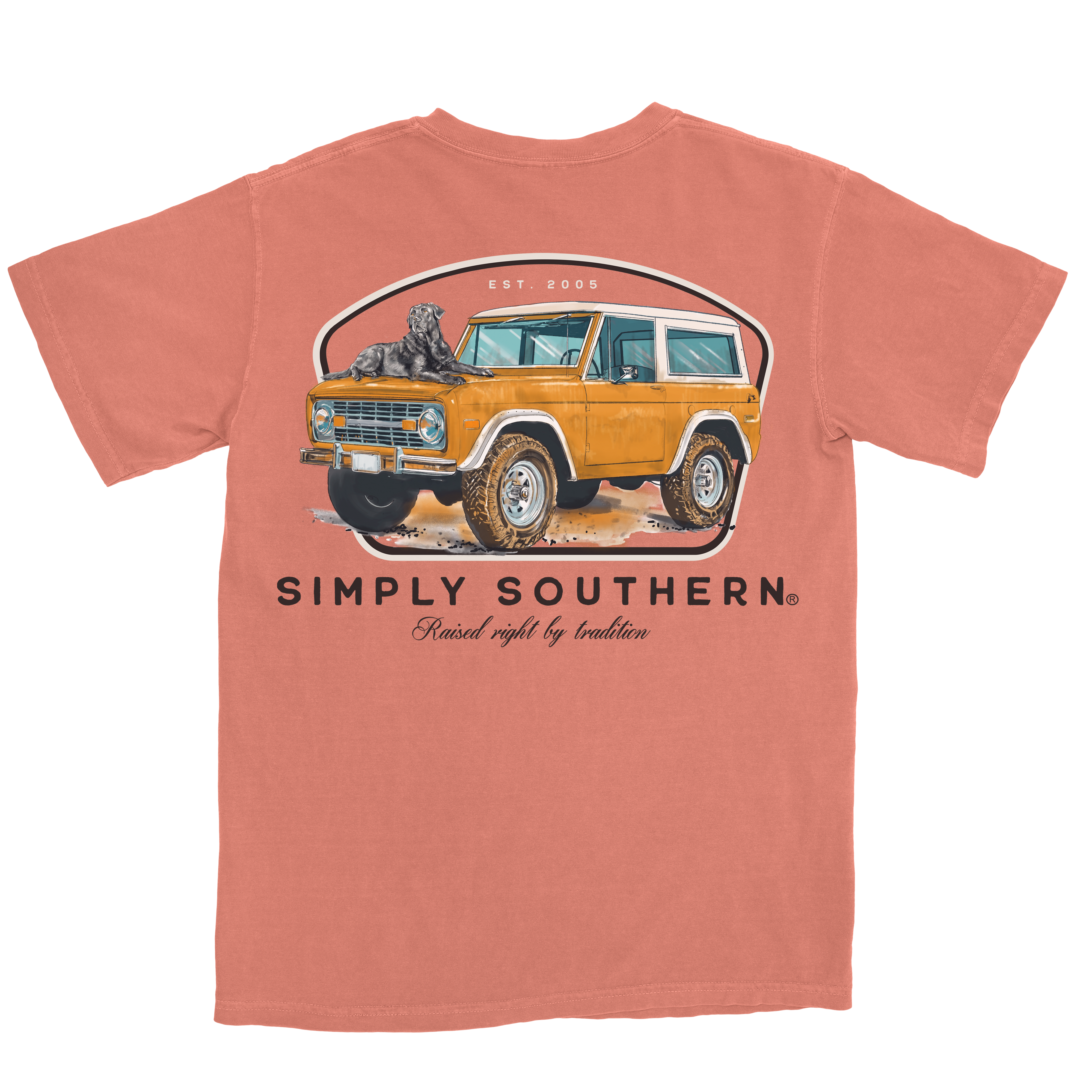 'Raised Right' Dog & Truck Short Sleeve Tee by Simply Southern