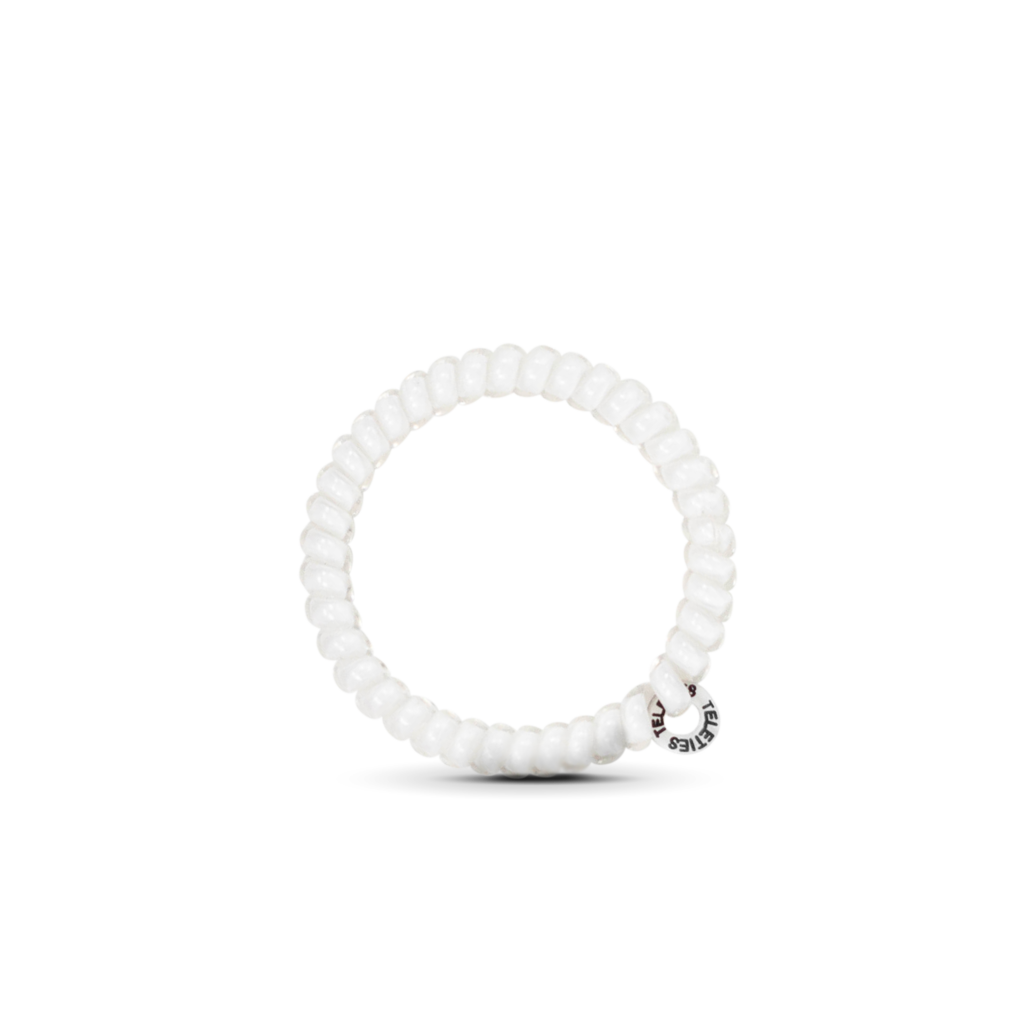 Teleties Hair Tie - Small Band Pack of 3 - Coconut White