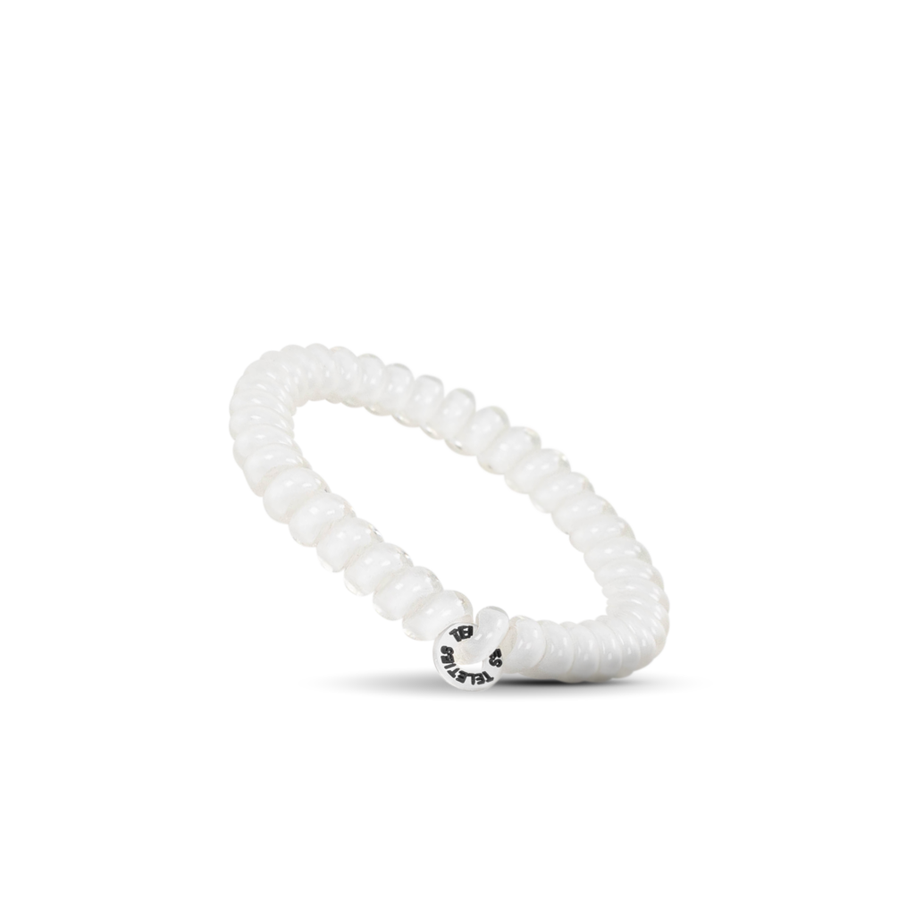 Teleties Hair Tie - Small Band Pack of 3 - Coconut White
