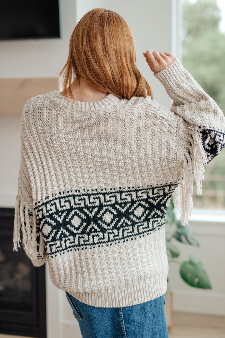 Don't Waver Fringe Detail Sweater (Ships in 2-3 Weeks)