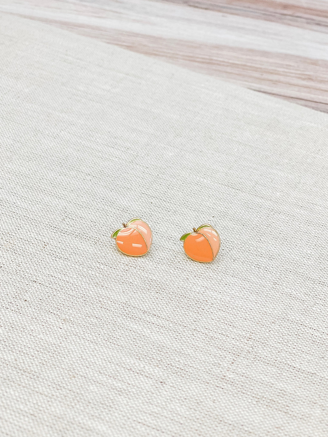 Peach Signature Enamel Studs by Prep Obsessed