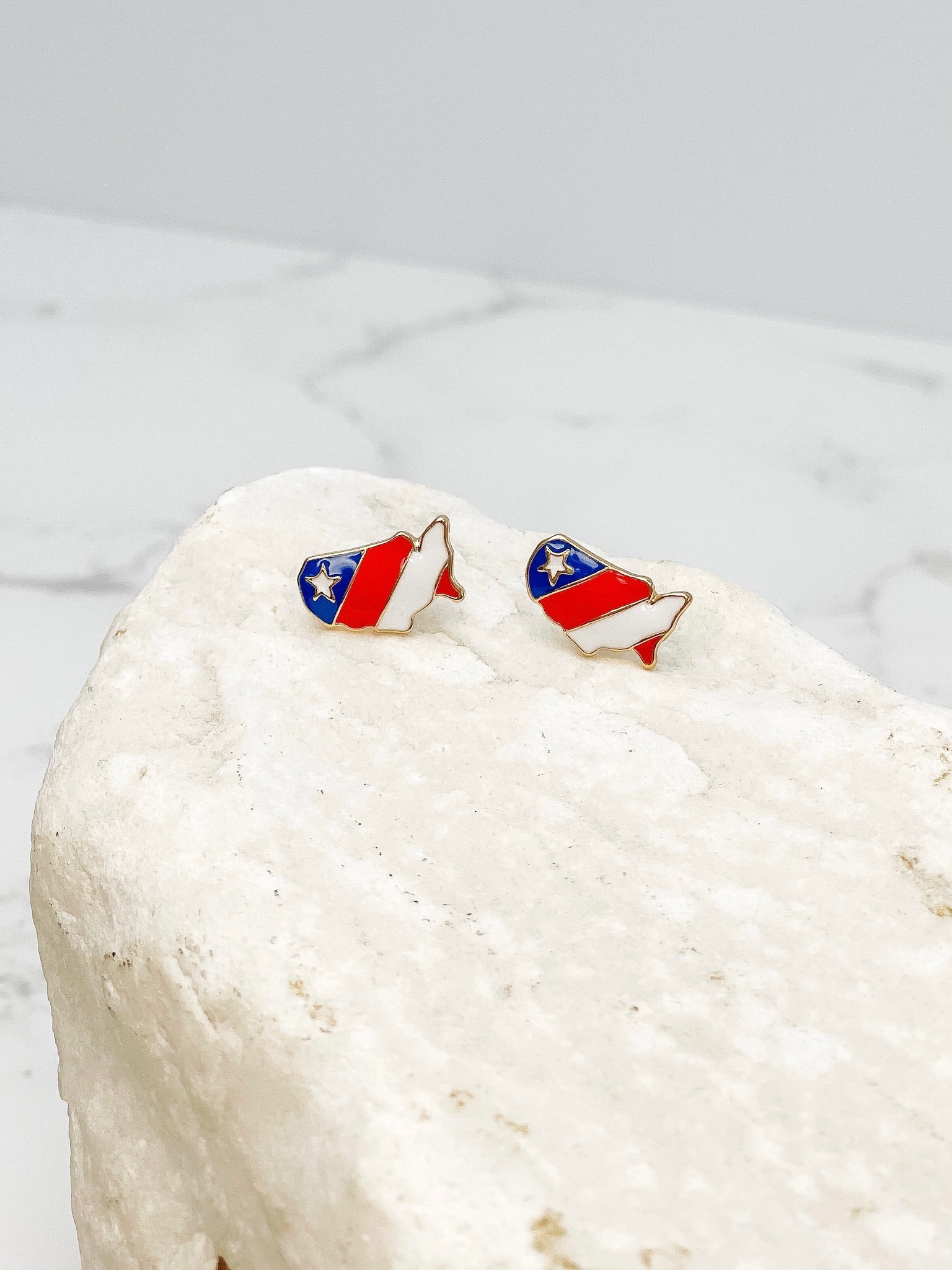 USA Signature Enamel Studs by Prep Obsessed