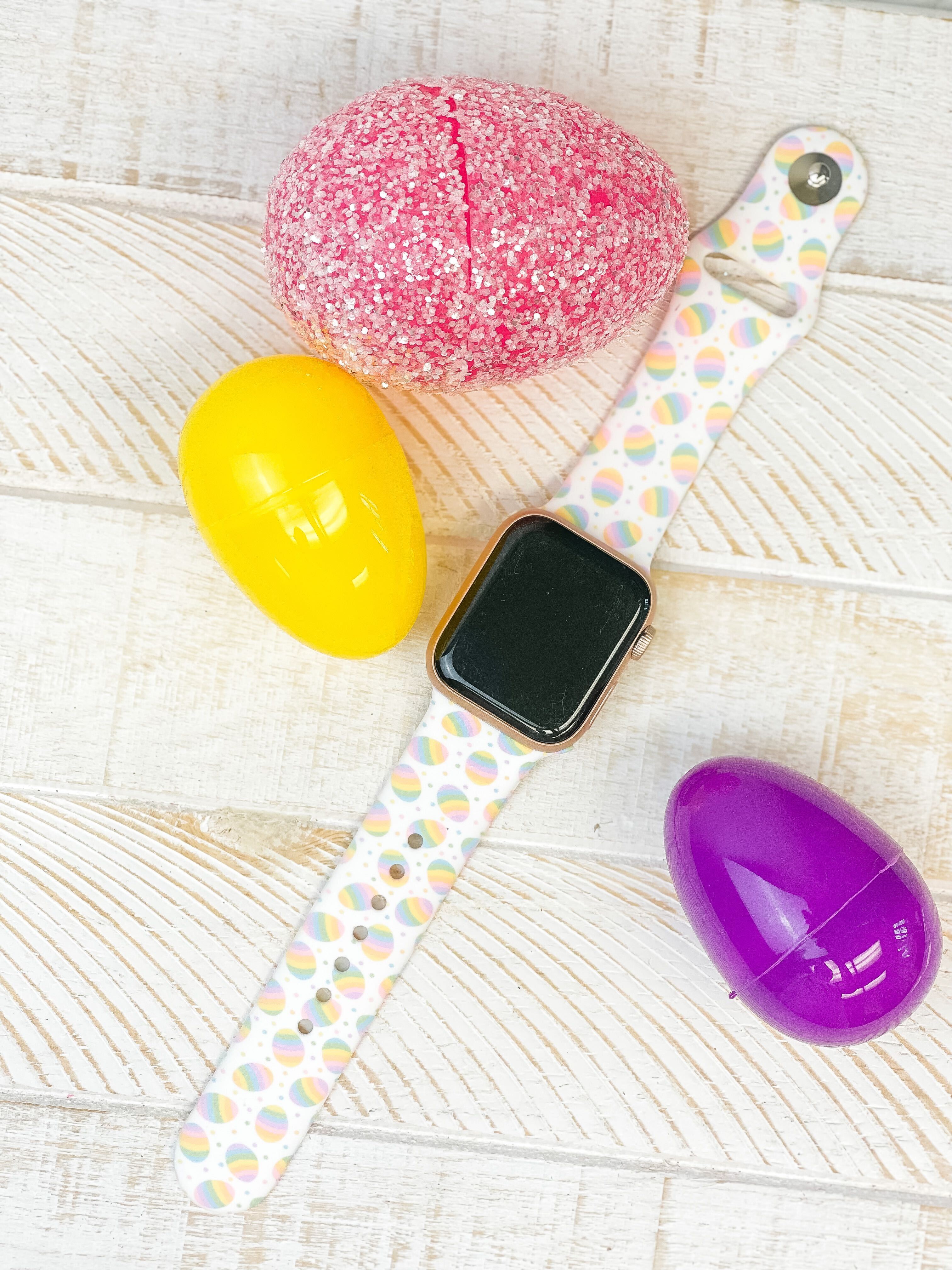 Pastel Easter Egg Printed Silicone Smart Watch Band