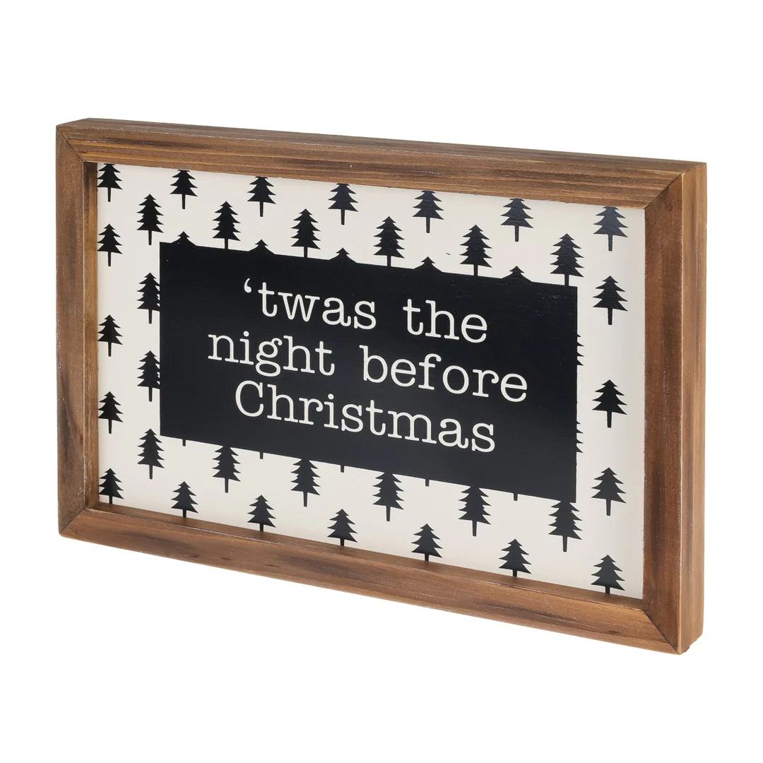'Night Before Christmas' Framed Sign