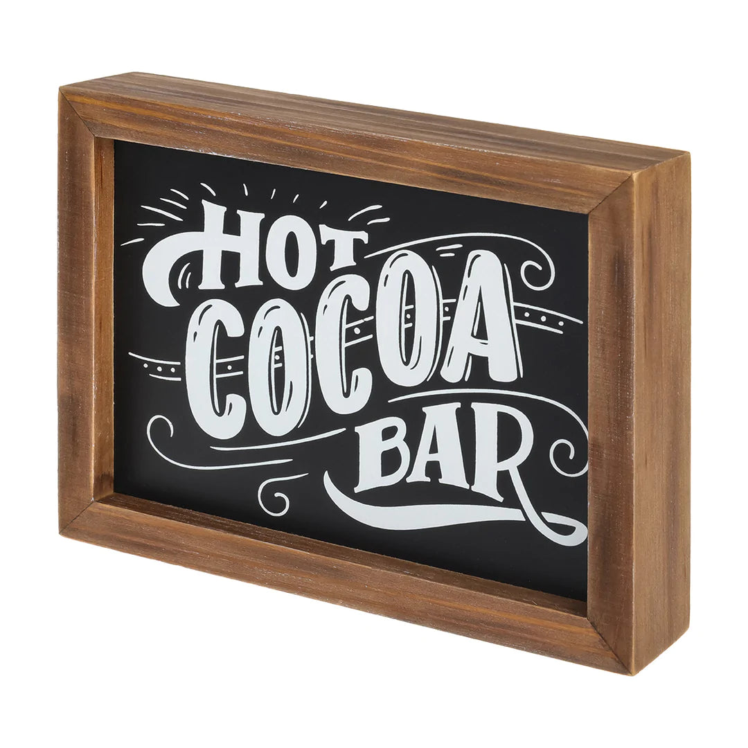'Hot Cocoa Bar' Framed Sign