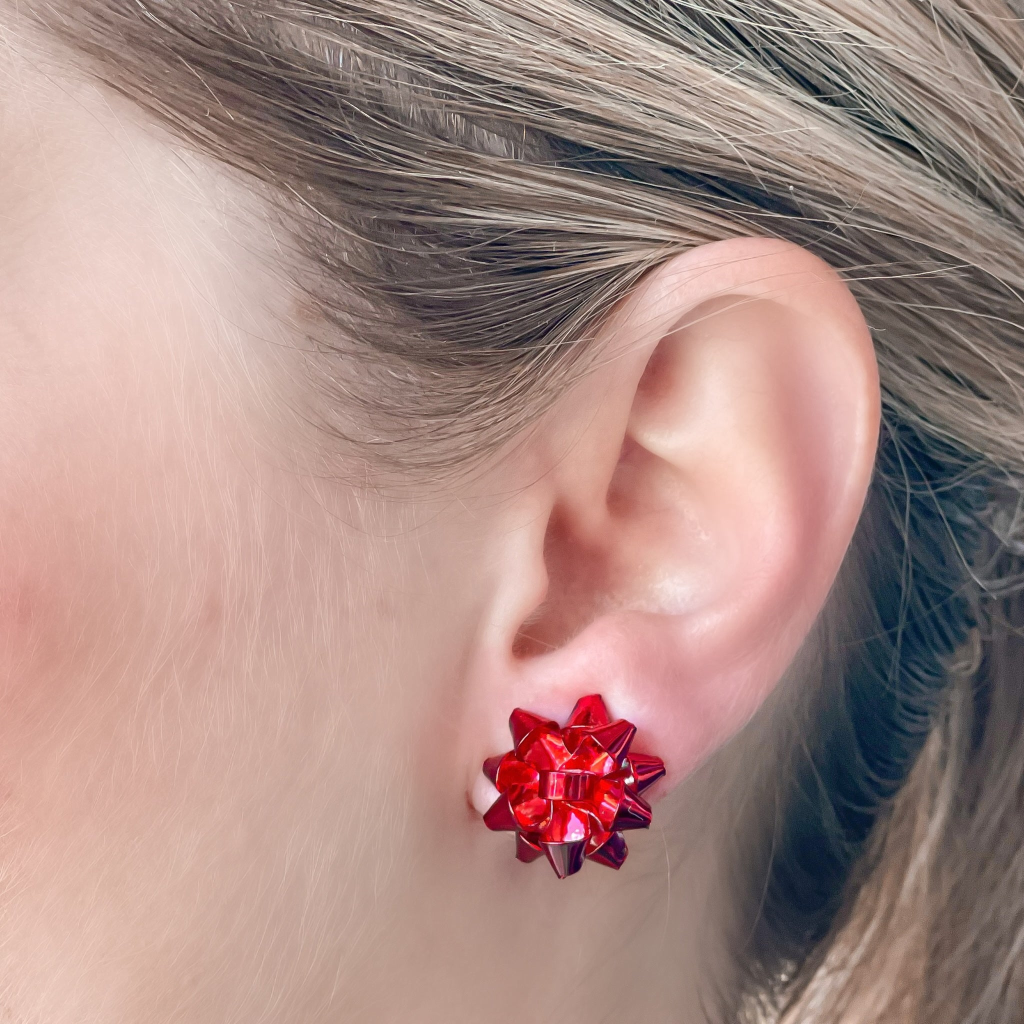 Present Bow Stud Earrings - Choice of Color