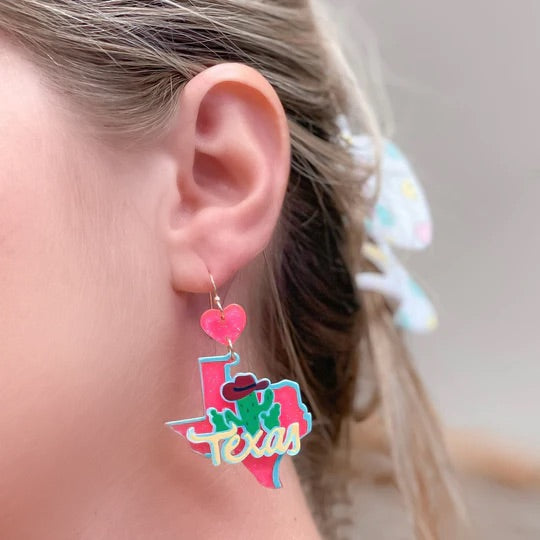 State Icon Dangle Earrings - Texas