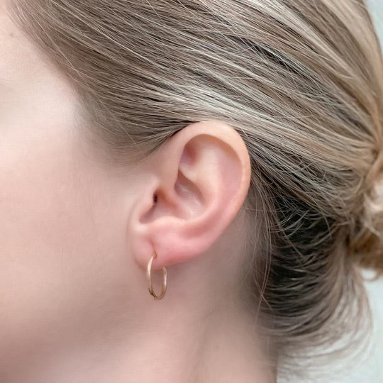 Large Stainless Steel Hoop Earrings - Gold