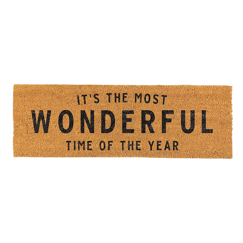 'It's The Most Wonderful Time Of The Year' Coir Doormat
