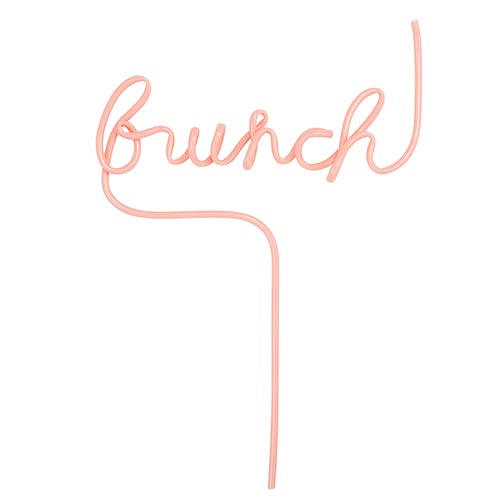 'Brunch' Bendy Word Straw