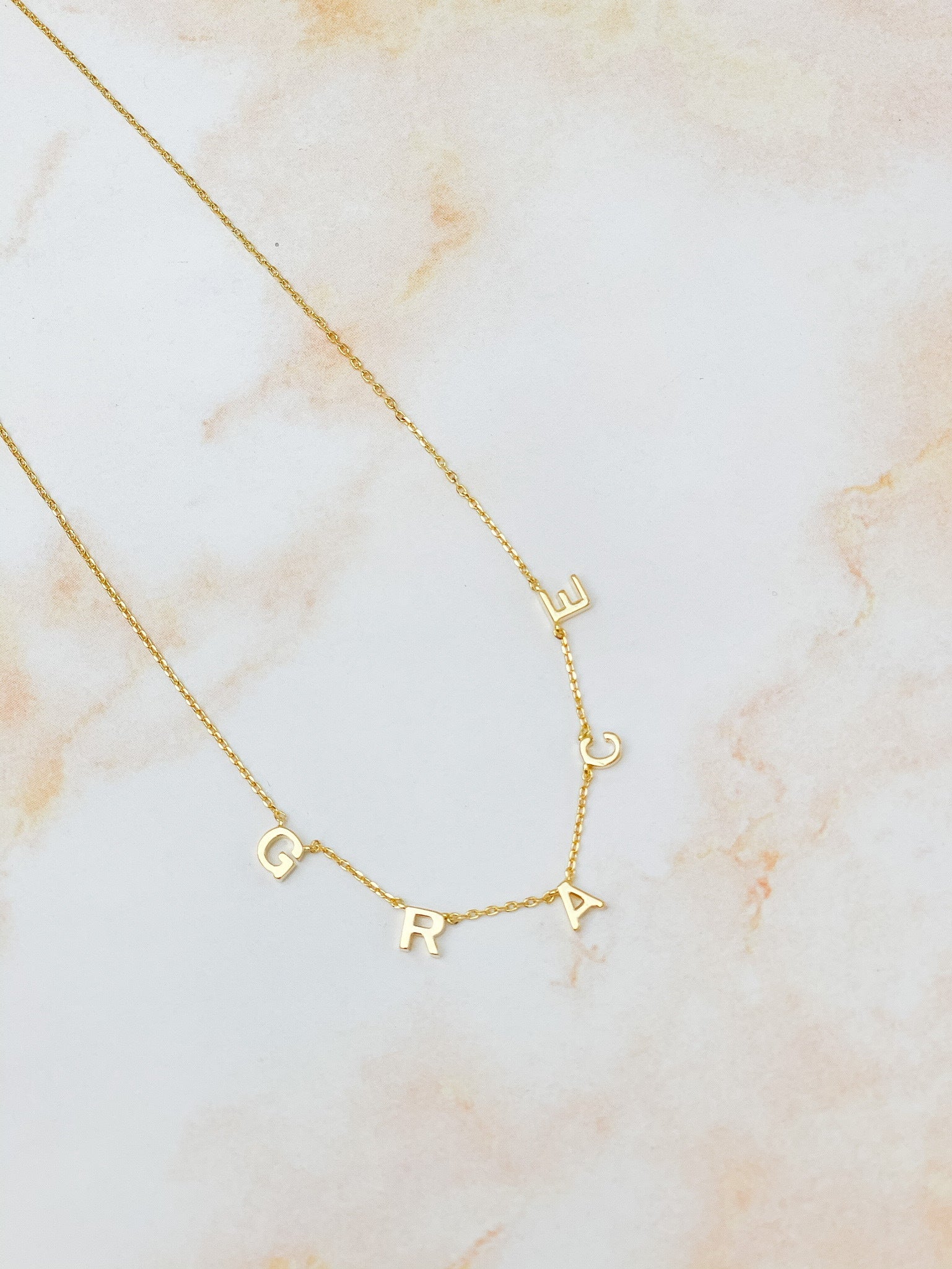 'Grace' Sentiment Chain Necklace - Gold