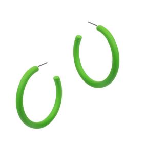 The Classic Enamel Hoop - Neon Green