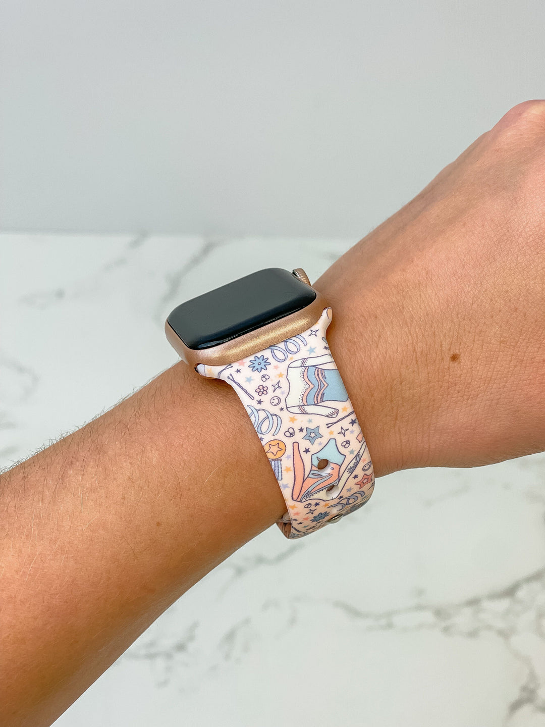 Gymnastics Printed Silicone Smart Watch Band