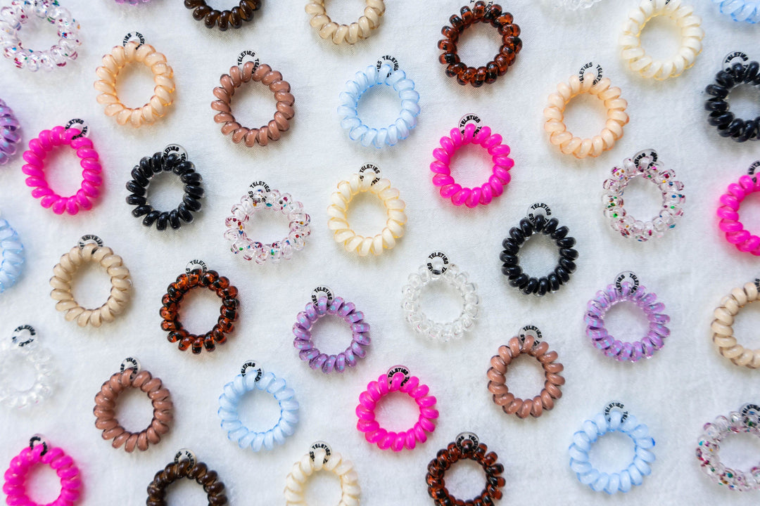 Teleties Hair Tie - Tiny Band Pack of 5 - Tortoise