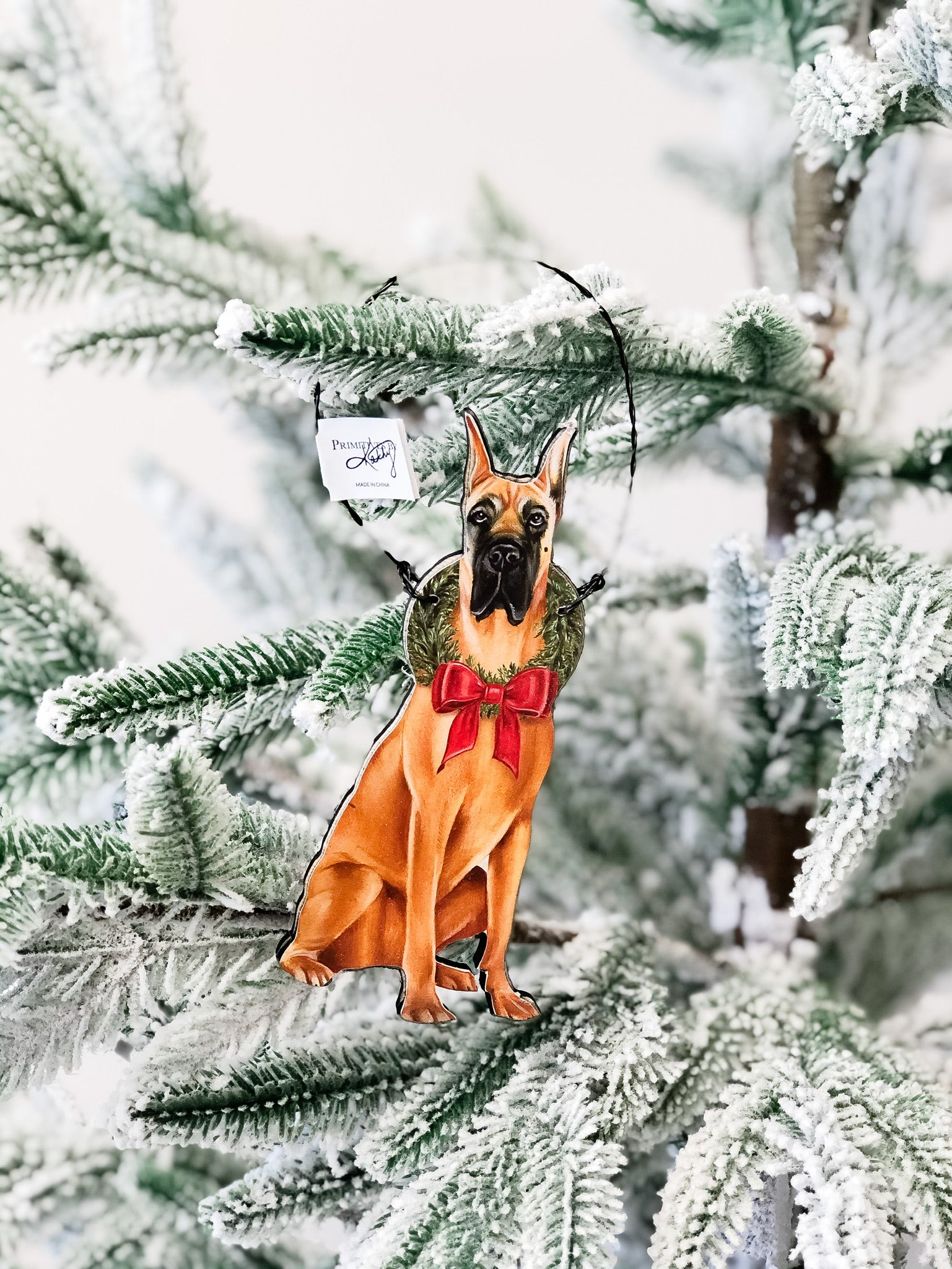 'Christmas Great Dane' Dog Ornament
