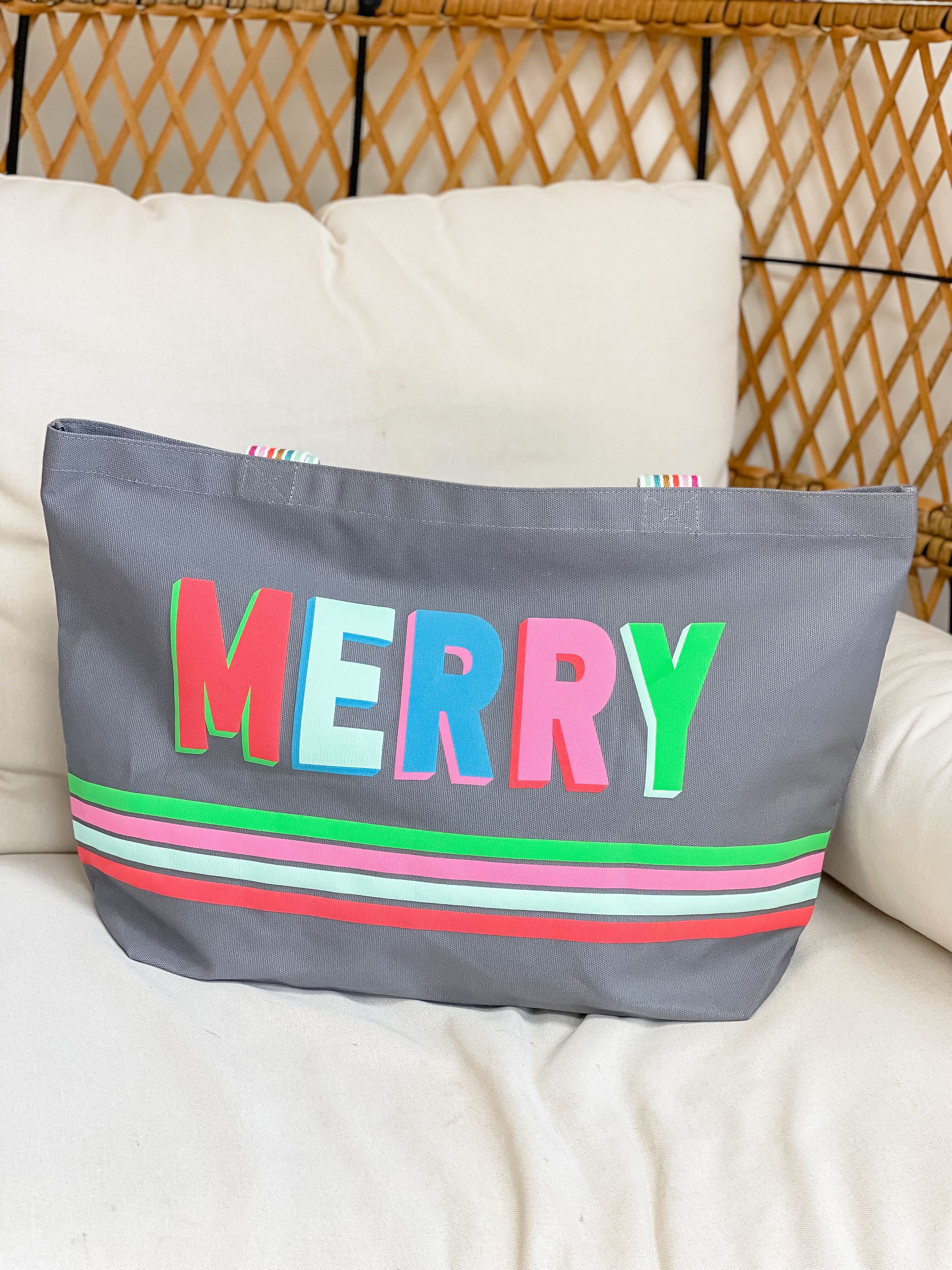 Colorful 'Merry' Shoulder Tote