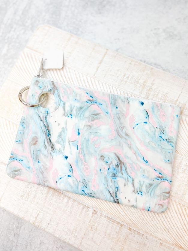 Silicone Pouch by O-Venture - Pastel Marble