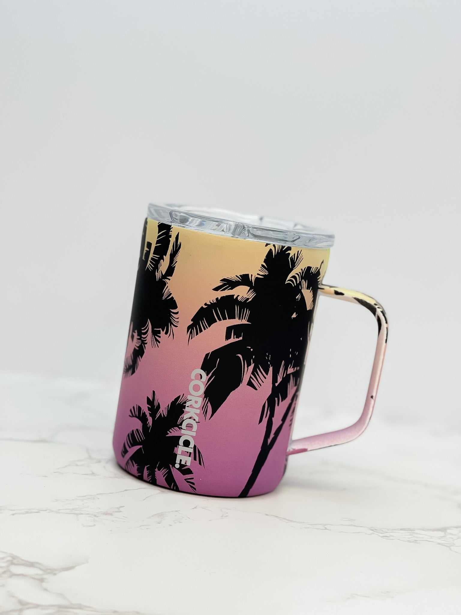 Miami Sunset 16 oz Stainless Steel Travel Mug by Corkcicle