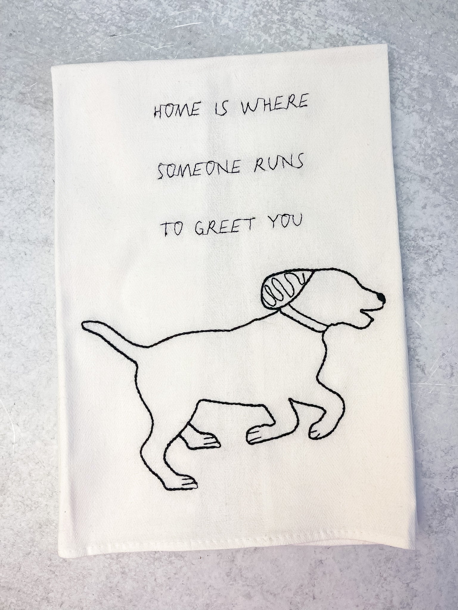 Dog Embroidered Towels by Mud Pie
