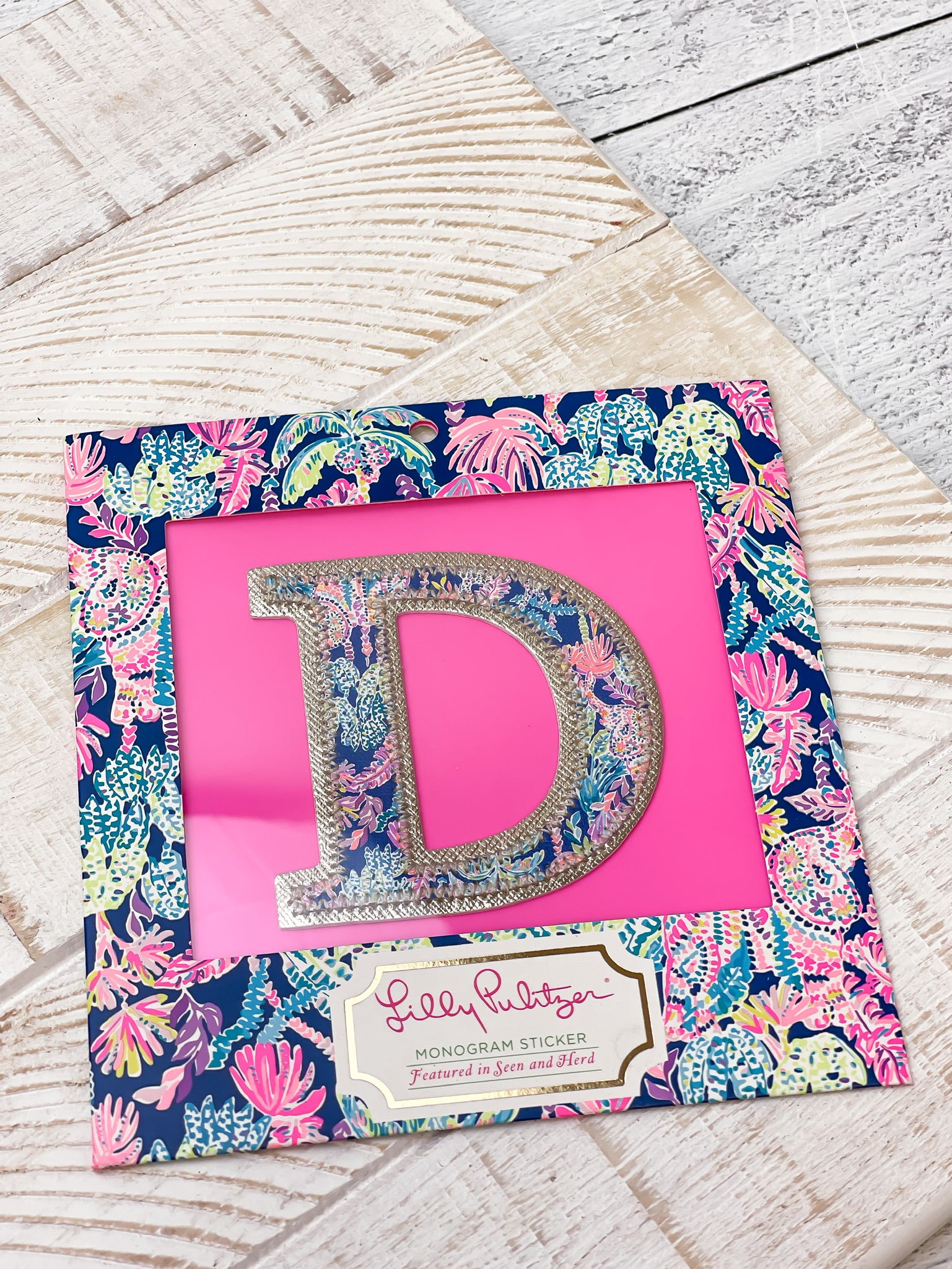 Printed Monogram Sticker by Lilly Pulitzer - D