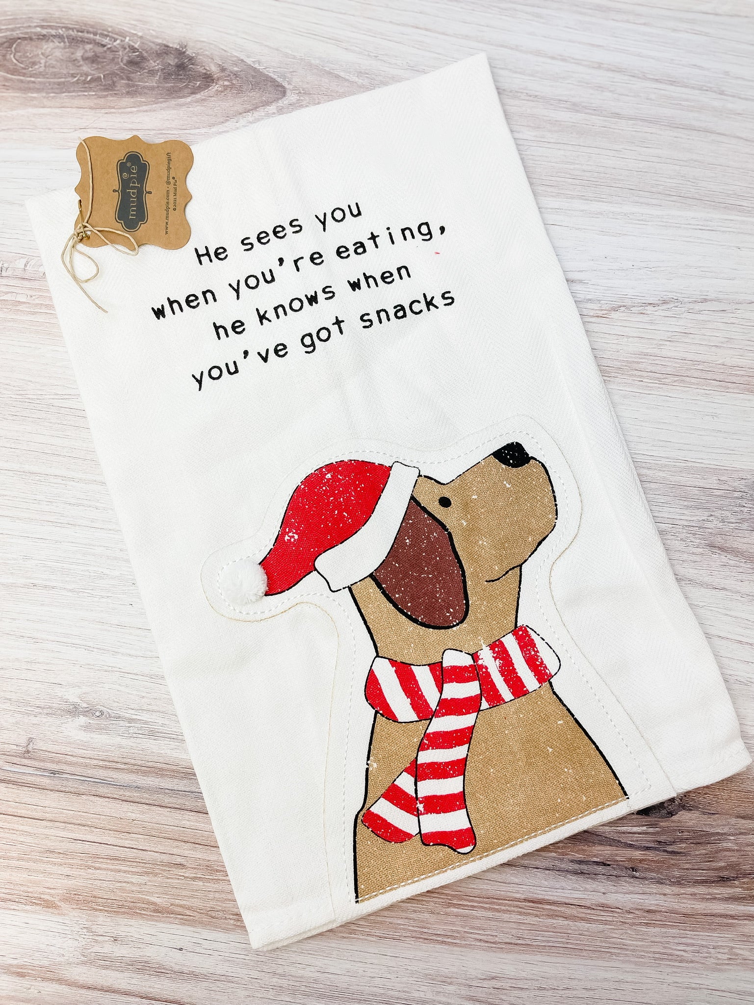 Christmas Dog Appliqued Towels by Mud Pie - Choice of 5 Styles