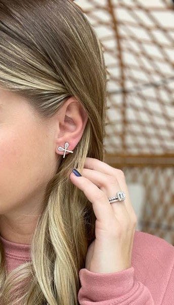Lacrosse Signature Enamel Studs by Prep Obsessed