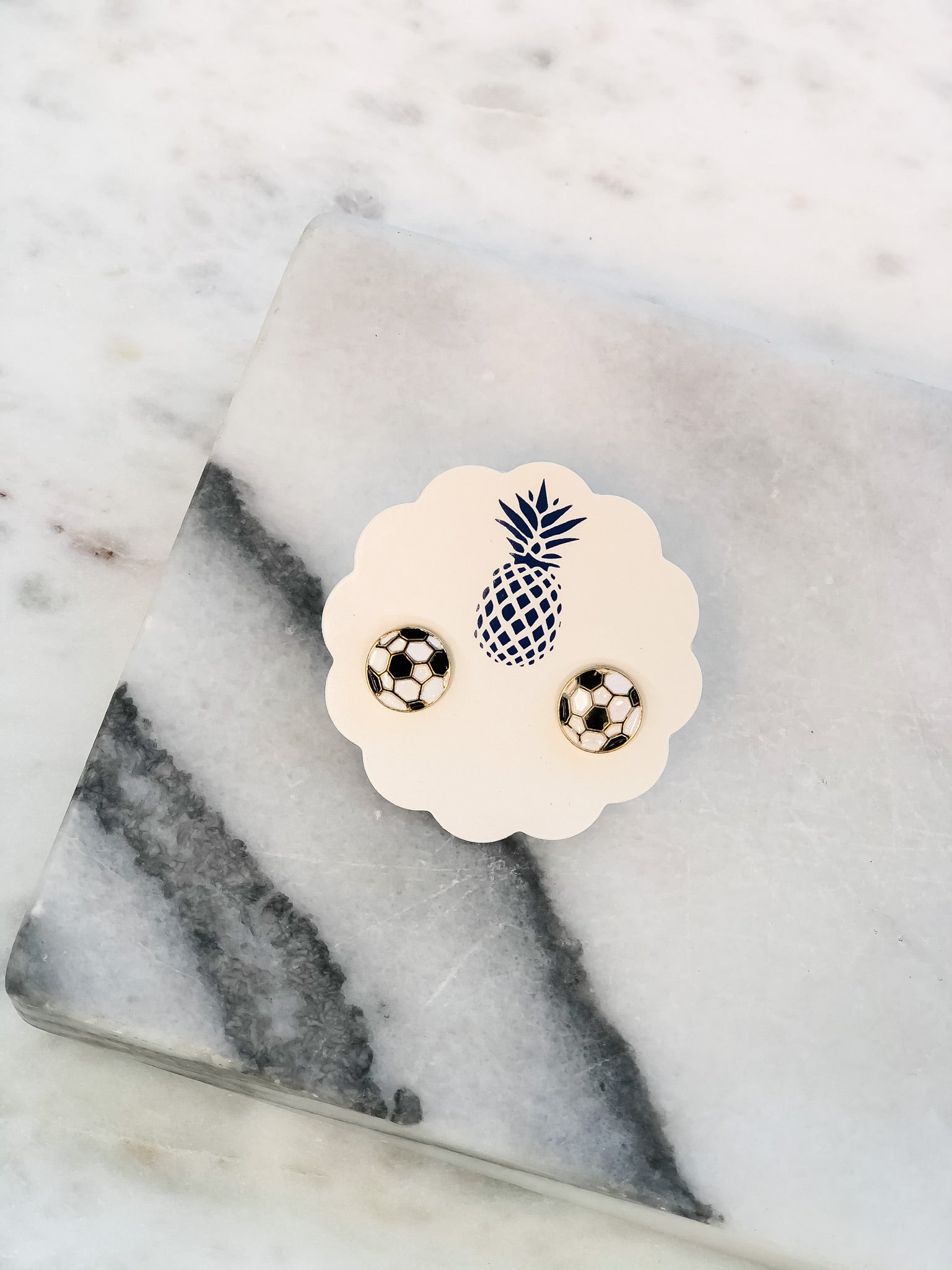 Soccer Ball Signature Enamel Studs by Prep Obsessed