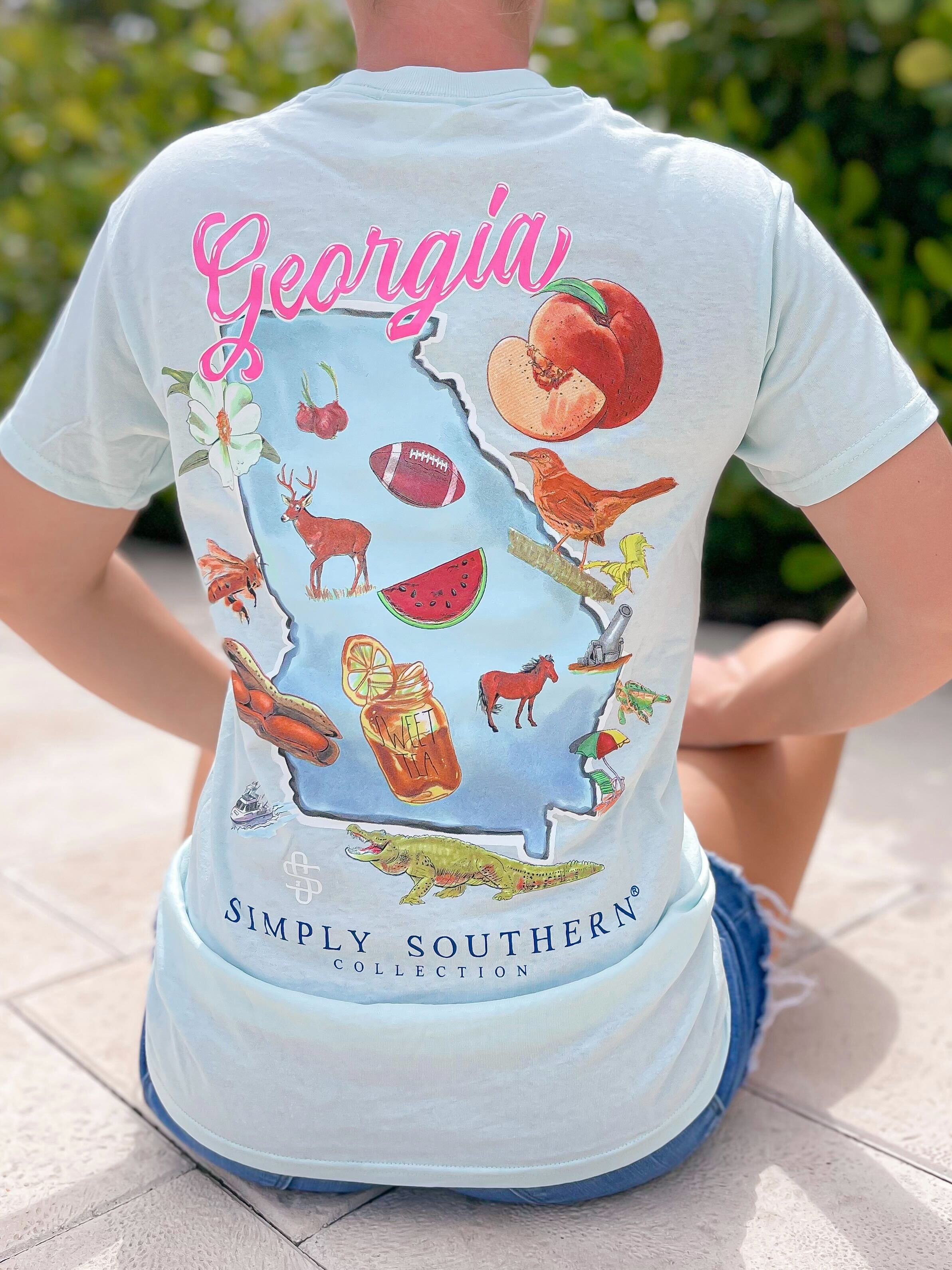 Georgia State Short Sleeve Tee by Simply Southern