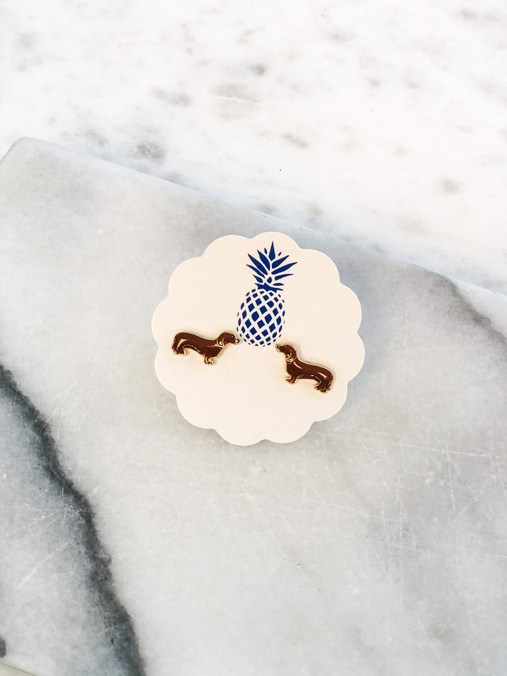 Signature Pet Enamel Studs by Prep Obsessed - Dachshund
