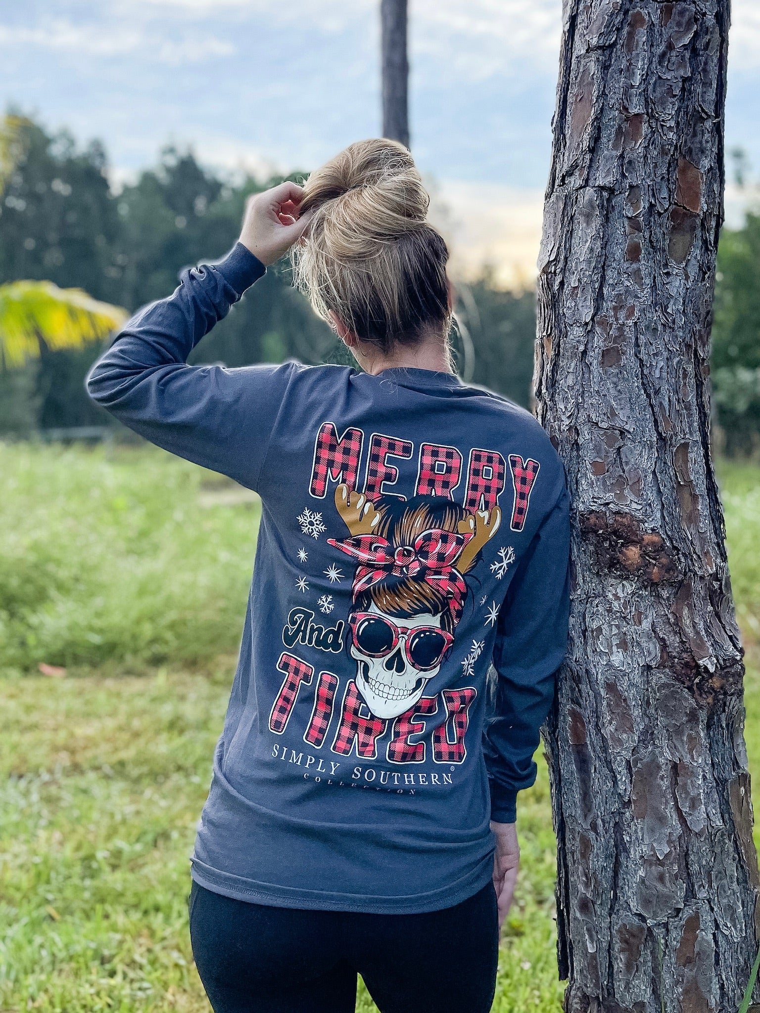 'Merry and Tired' Long Sleeve Tee by Simply Southern